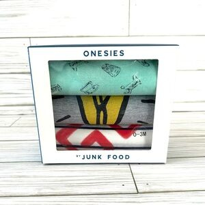 NWT Onesies Junk Food Infant Onepeice Monopoly Outfits 0-3 mo